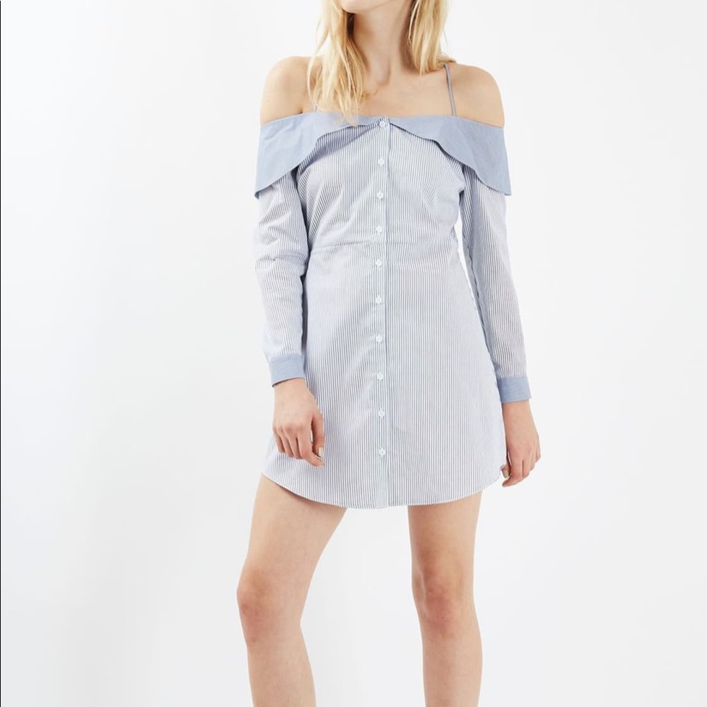 Topshop Bardot stripe top size 10